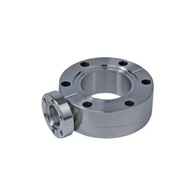 Flanșă distanțier, DN 63 CF, oțel inoxidabil, găuri, 2 x DN 16 CF-Porturi — Componente de vid ISO-CF | eVidanja.ro