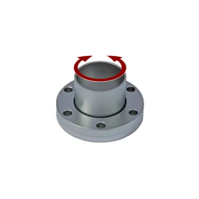 Semi-niplu rotativ, DN 63 CF oțel inoxidabil, filet, tub 70×2 mm, l=105 mm — Componente de vid ISO-CF | eVidanja.ro
