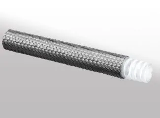 Furtun PTFE gofrat 50/56 mm 36 bar, armat cu plasa Inox — Furtunuri Armate Din Teflon | eVidanja.ro