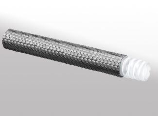 Furtun PTFE gofrat 25/30 mm 50bar, armat cu plasa Inox