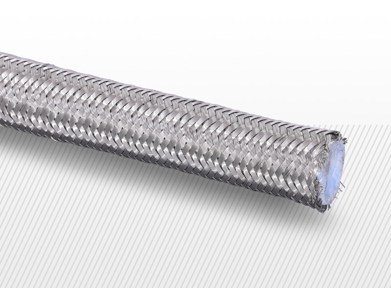 Furtun PTFE neted 10/14 mm 135 bar, armat cu plasa Inox